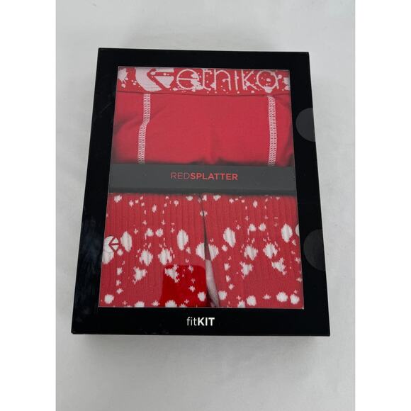 Ethika Mens Fit Kit Red Splatter Boxer Brief & Sock Set Size Medium New White - Picture 1 of 7